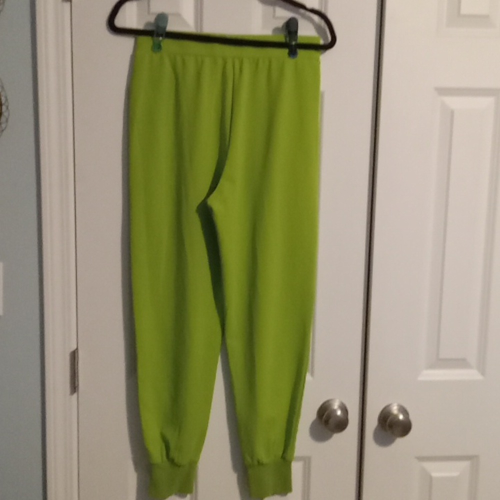 Women's Lime Green Joggers - Picture 4 of 7